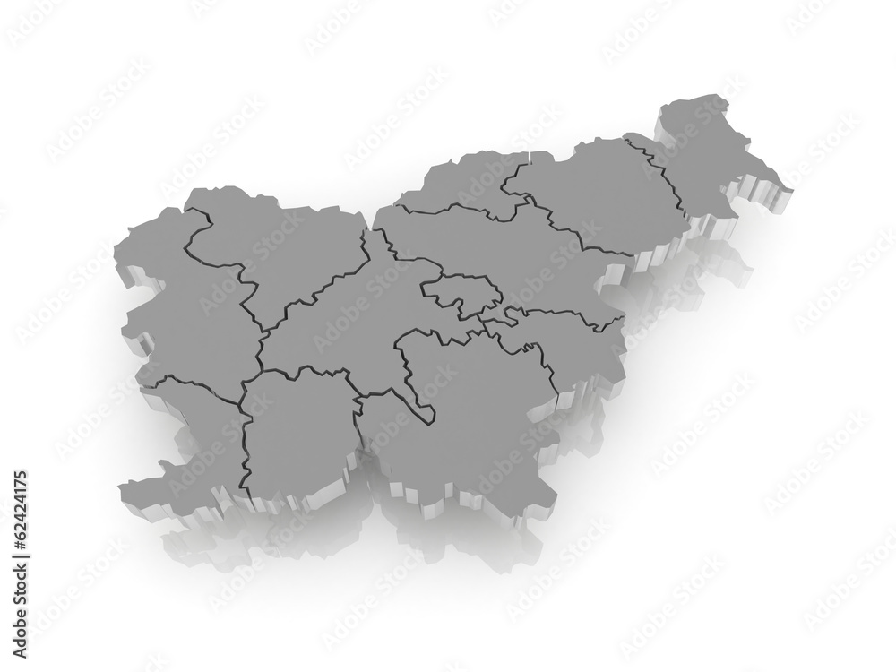 Fototapeta premium Map of Slovenia
