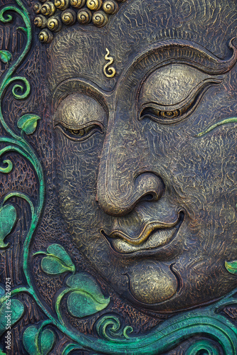 Beautiful buddha face carve