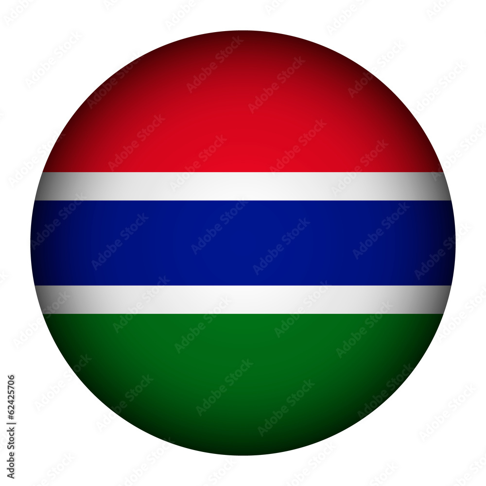 Gambia flag button. Gambia flag button.