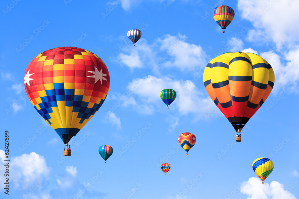 Fototapeta premium Colorful hot air balloons