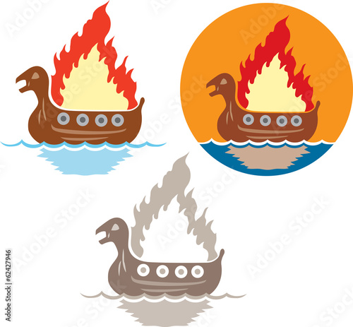 Viking funeral icon