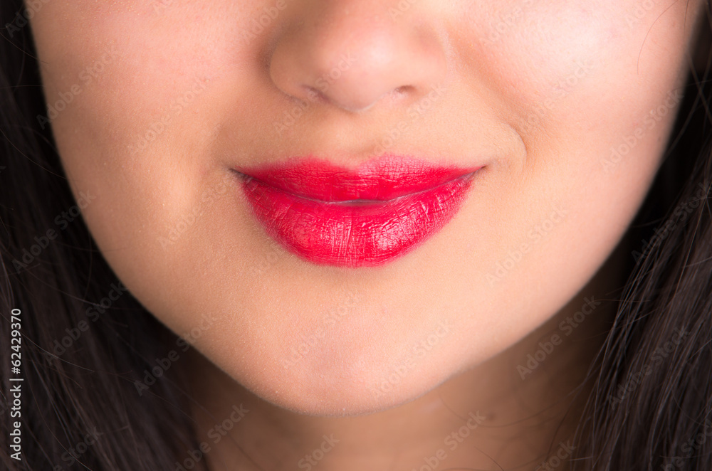 Hipanic red Lips. Beauty, Makeup Detail. Hipanic red Lips. Beauty, Makeup Detail.