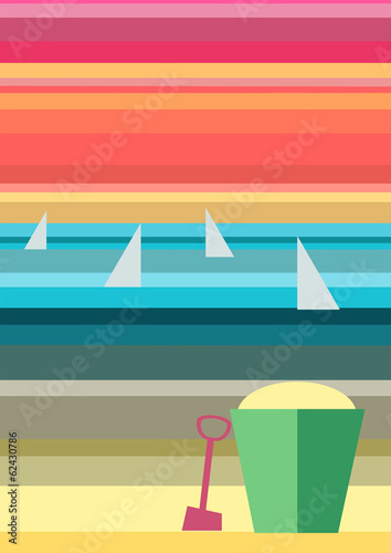 Beach abstract travel and landscape background