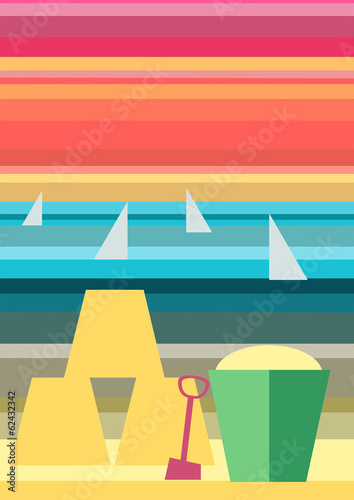 Beach abstract travel and landscape background