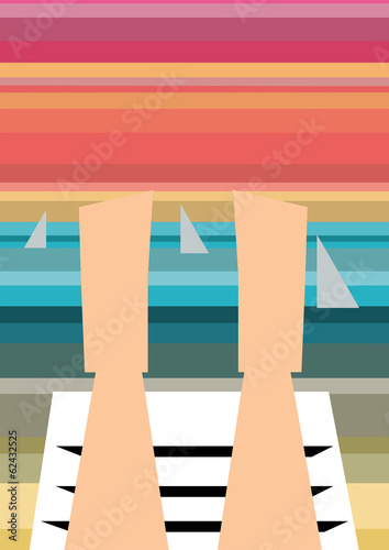 Beach abstract travel and landscape background