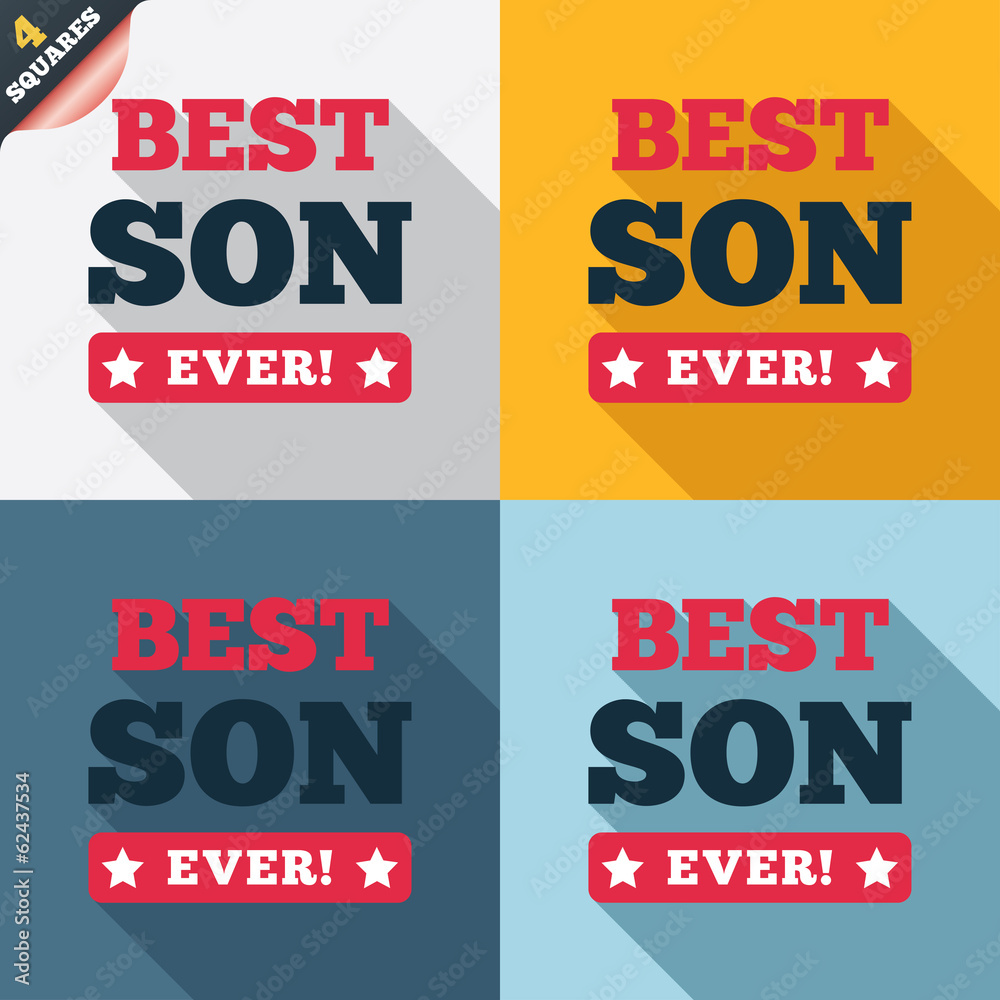 Best son ever sign icon. Award symbol. Best son ever sign icon. Award symbol.