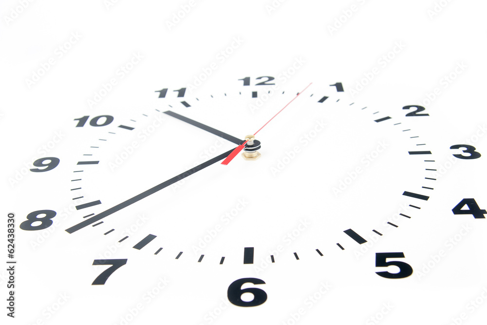 Dial of the clock isolated on white background Dial of the clock isolated on white background