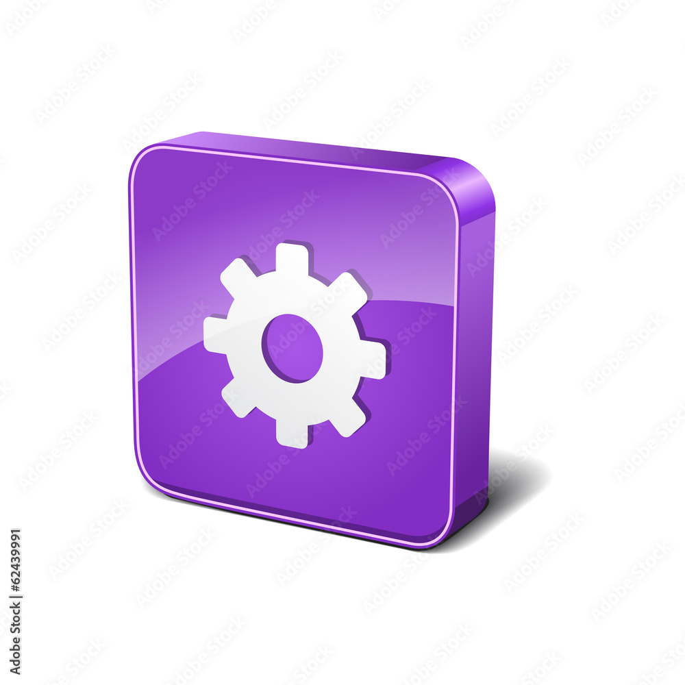 Settings 3d Rounded Corner Violet Vector Icon Button Settings 3d Rounded Corner Violet Vector Icon Button