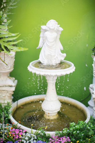 Fountain decoration in the garden