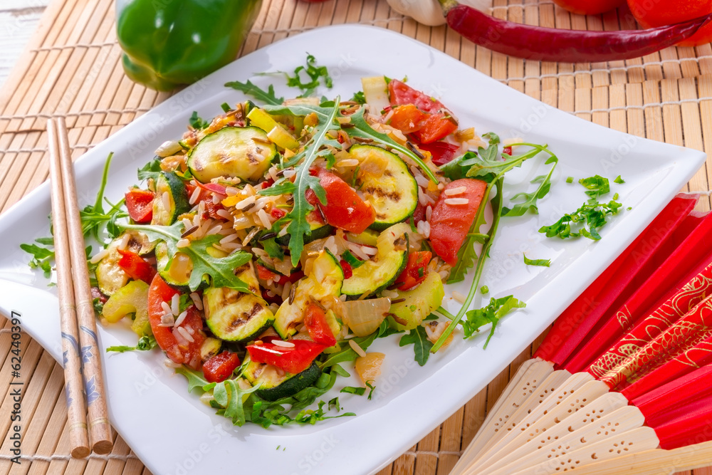 vegetables vegetarian with wild rice vegetables vegetarian with wild rice