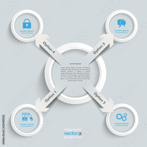 4 Paper Cut Arrows Ring Centre Externally 4 Rings