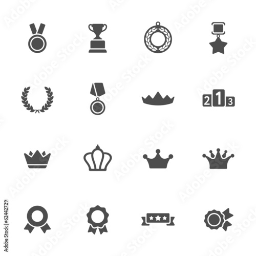 Awards icons set