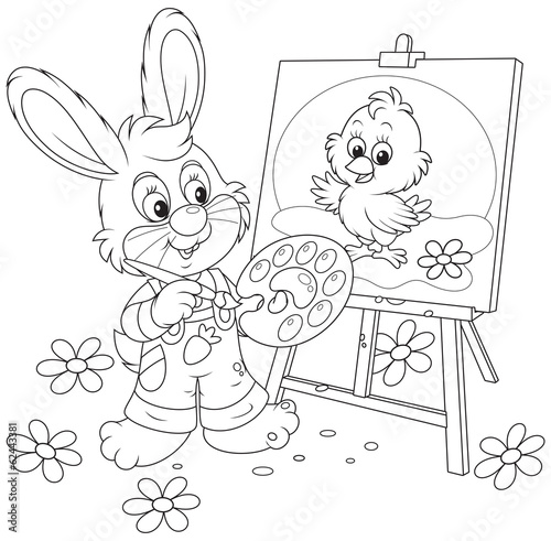 Easter Bunny drawing