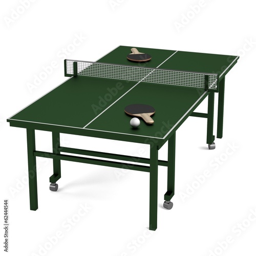 realistic 3d render of table tennis