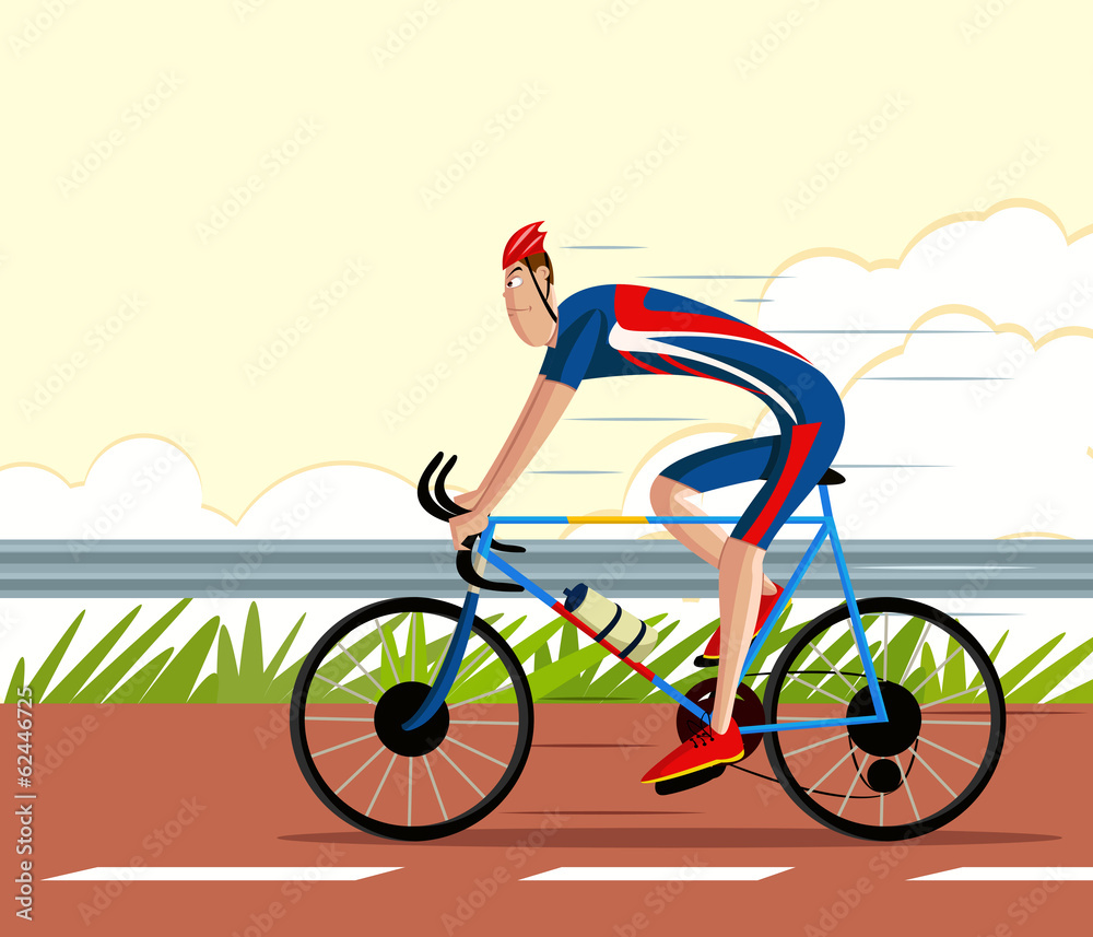 Fototapeta premium Cyclist riding Sports Cycle