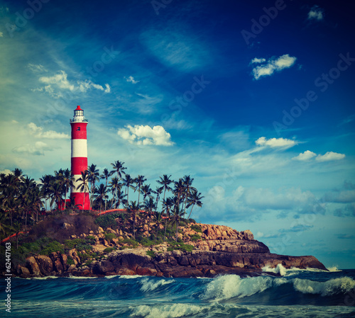 Kovalam (Vizhinjam) lighthouse. Kerala, India