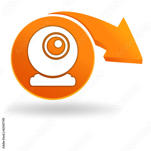 webcam sur bouton orange