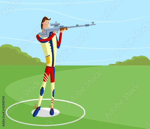 Shooter making aim