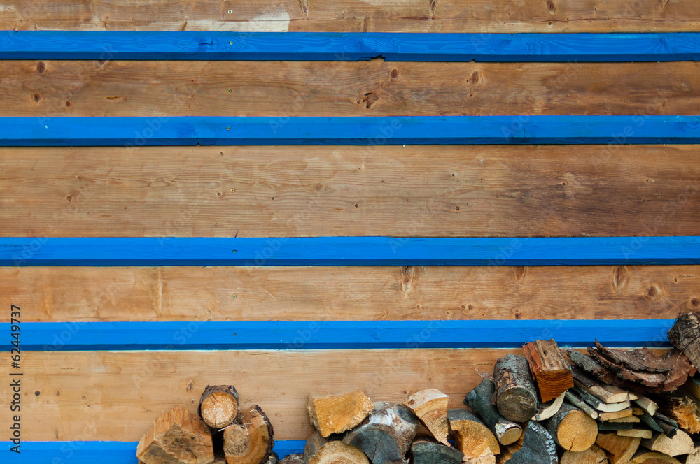 Obraz premium Traditional wooden hut structure.