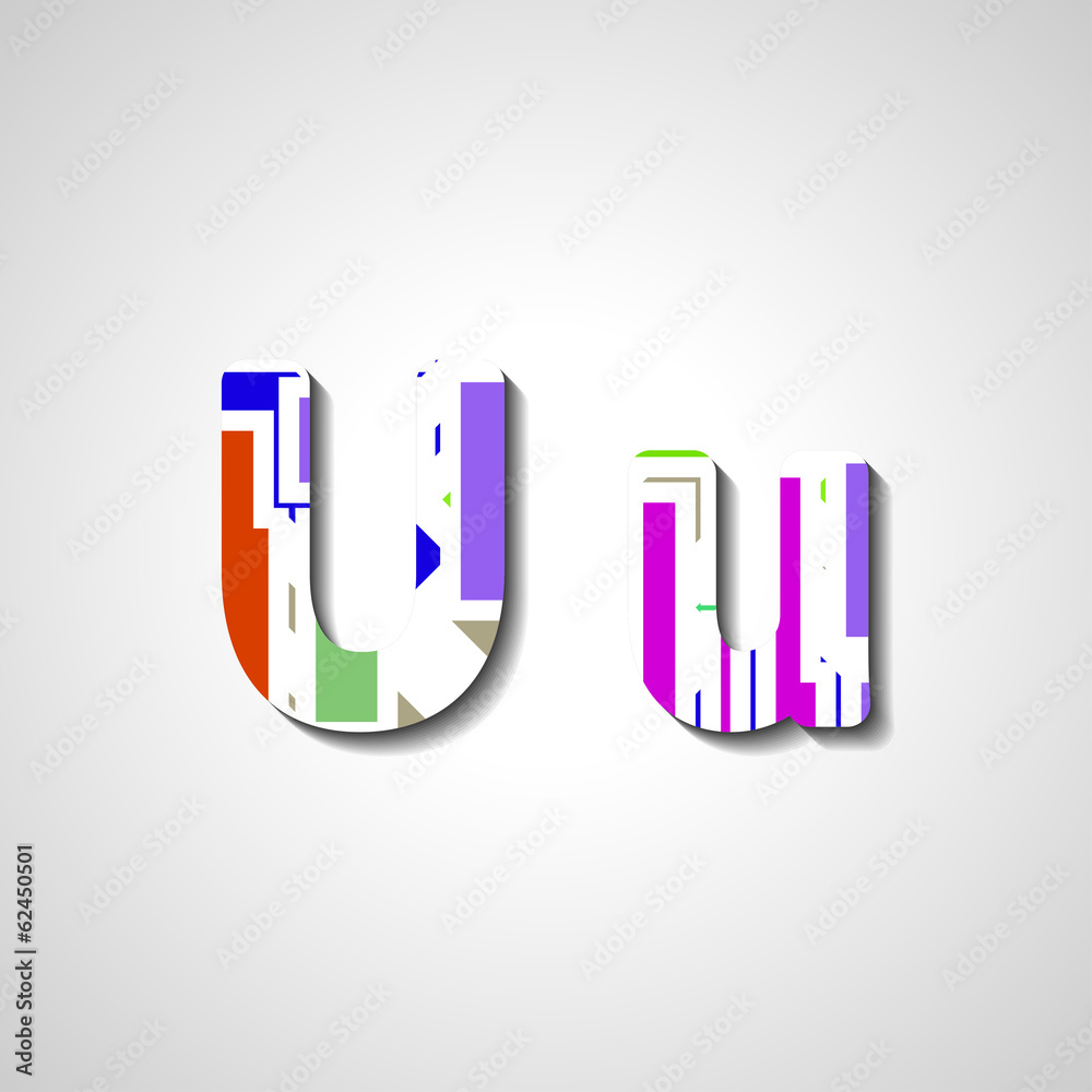 Colorful letter alphabet, abstract illustration Colorful letter alphabet, abstract illustration