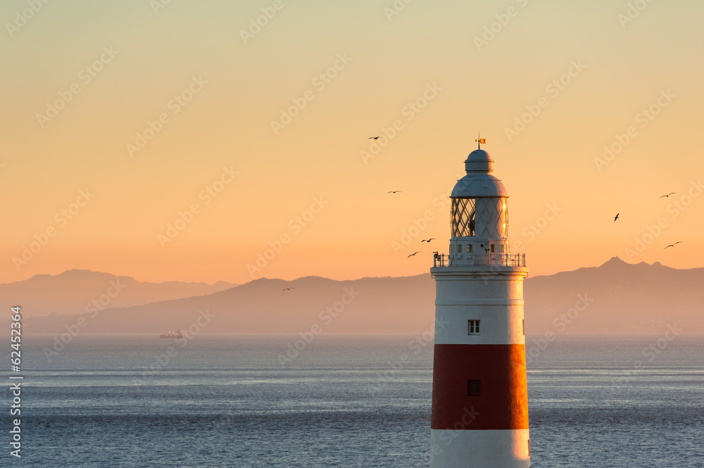 Gibraltar Lighthouse at Sunset
