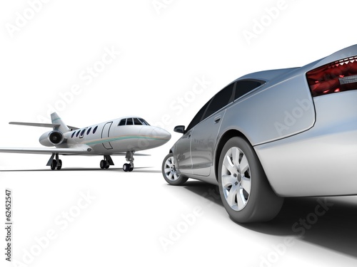 Luxury Transportation isolated on a white background © ArchMen