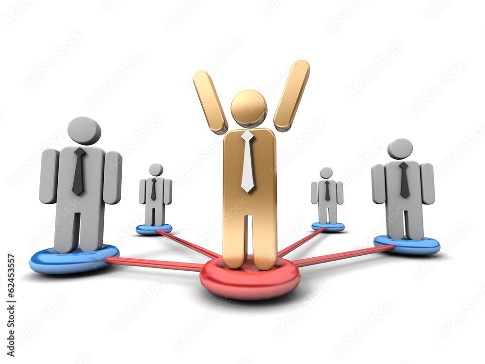 The silhouette of the successful businessman costs above others The silhouette of the successful businessman costs above others