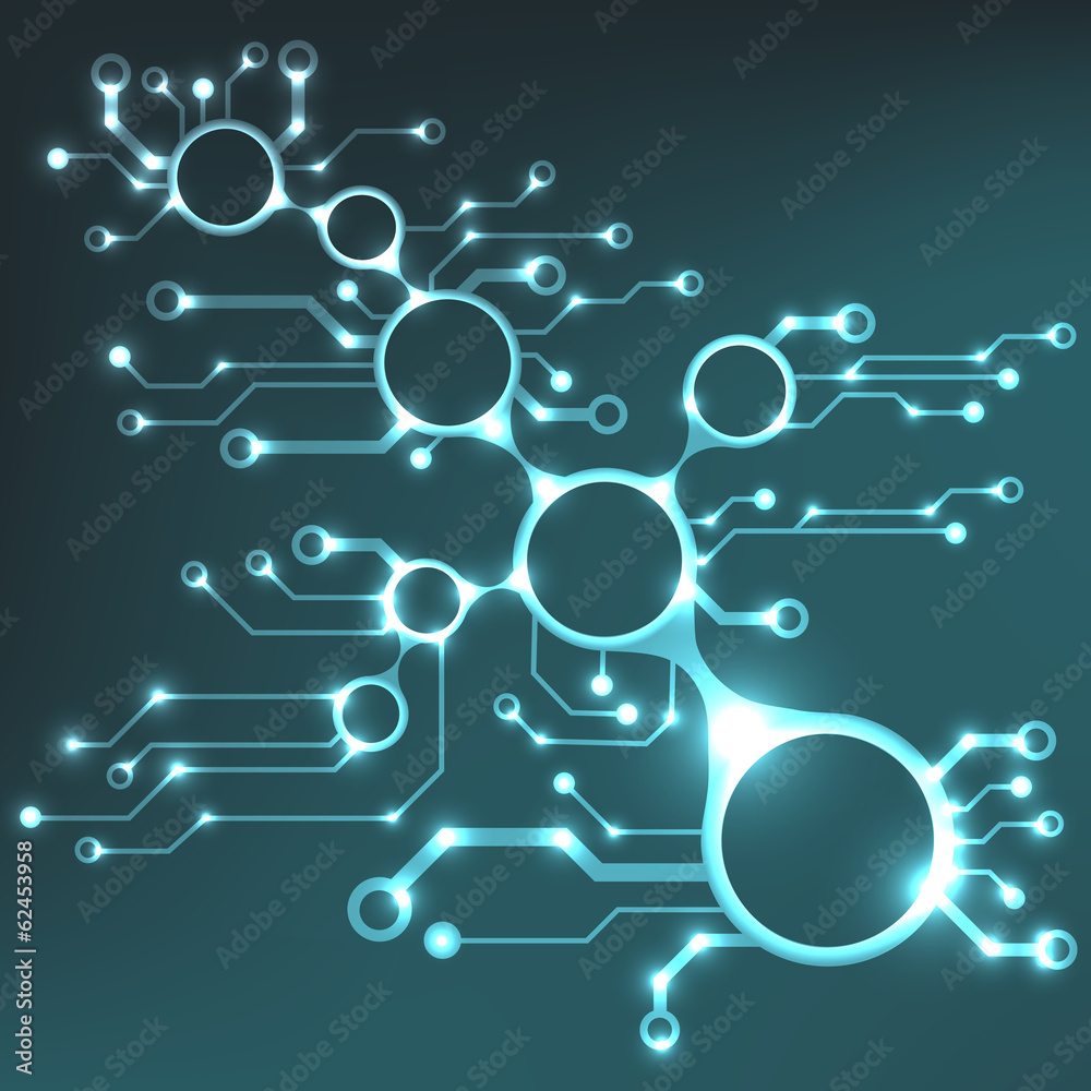 Obraz premium Аbstract circuit board techno background. EPS10 vector