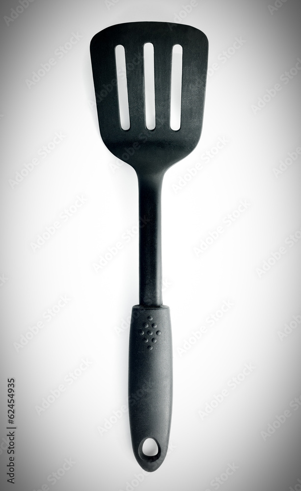 top view spatula isolated on a white background top view spatula isolated on a white background