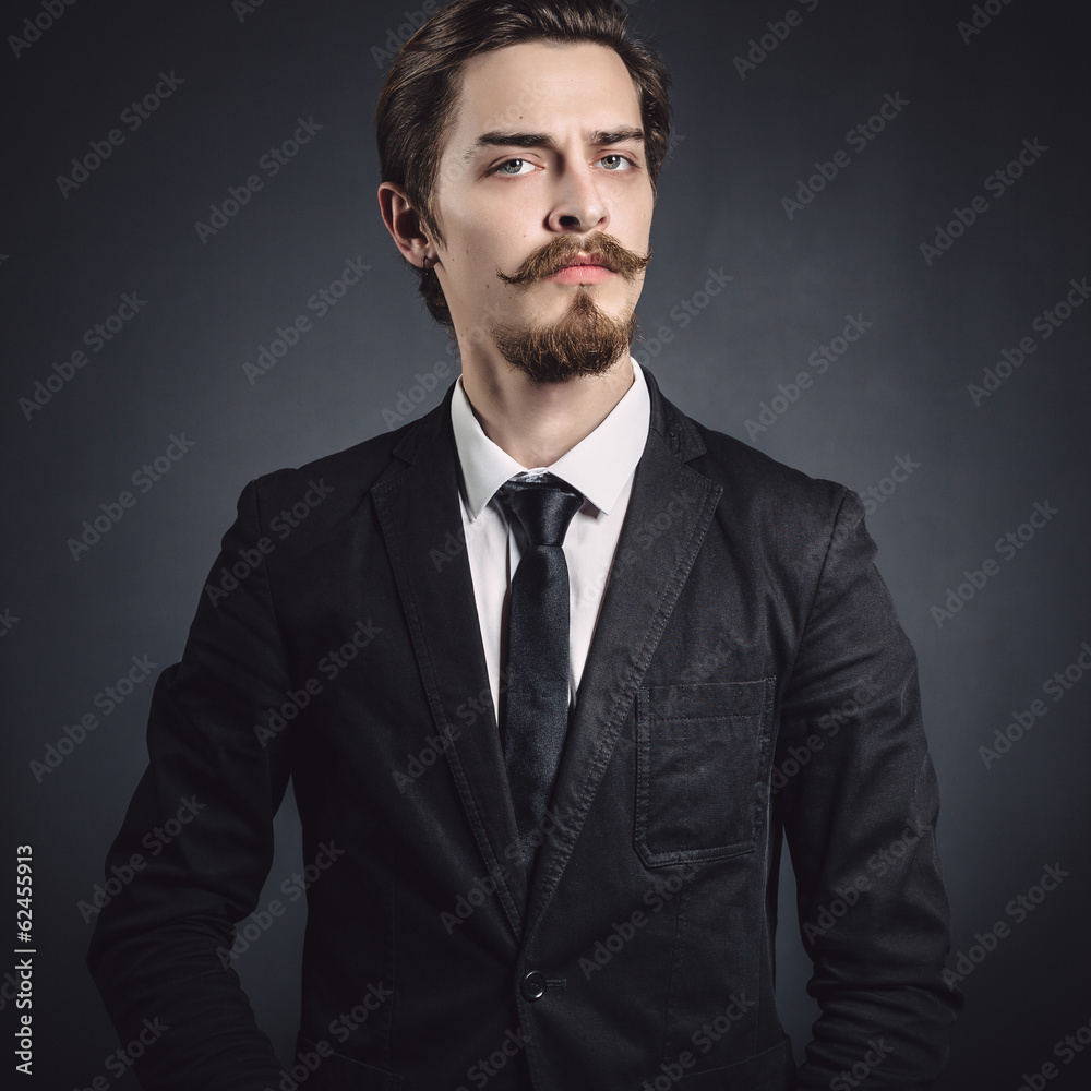 Picture of an elegant young fashion man Picture of an elegant young fashion man