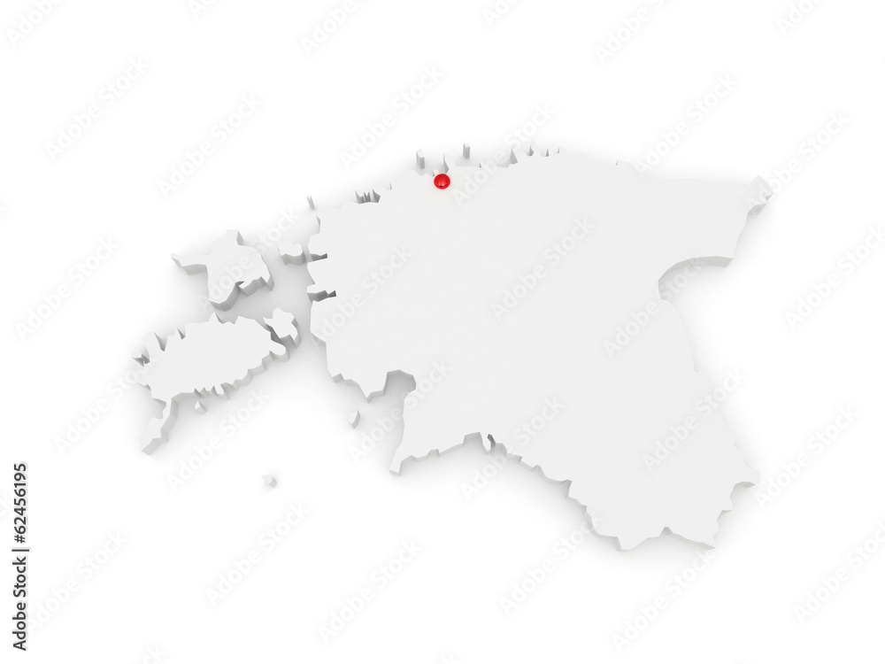 Fototapeta premium Map of Estonia.