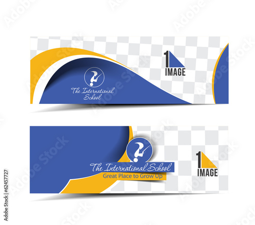 Modern School Design Banner Template photo