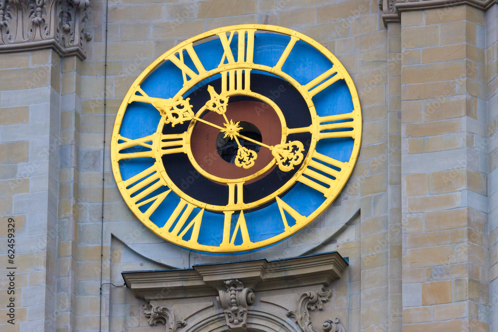 Obraz premium Tower clock in St. Gallen