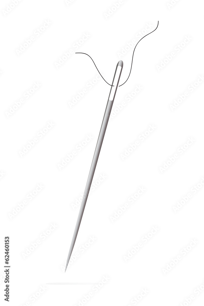 a vector illustration of a needle with thread a vector illustration of a needle with thread