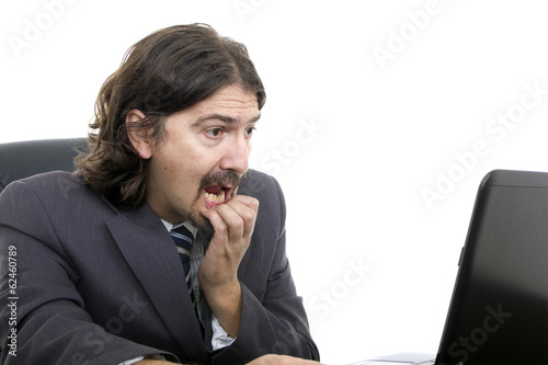 young business man working with is laptop