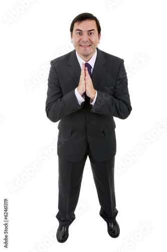 business man portrait on a white background