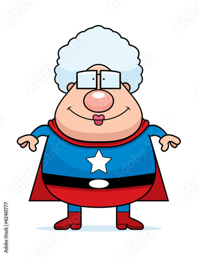 Superhero Grandma Smiling