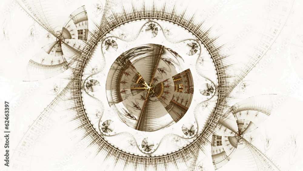custom made wallpaper toronto digitalold clock mechanism, ancient metallic cogwheel on white, loop