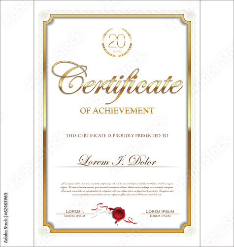 Certificate template