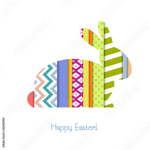 Greeting card with Easter Bunny