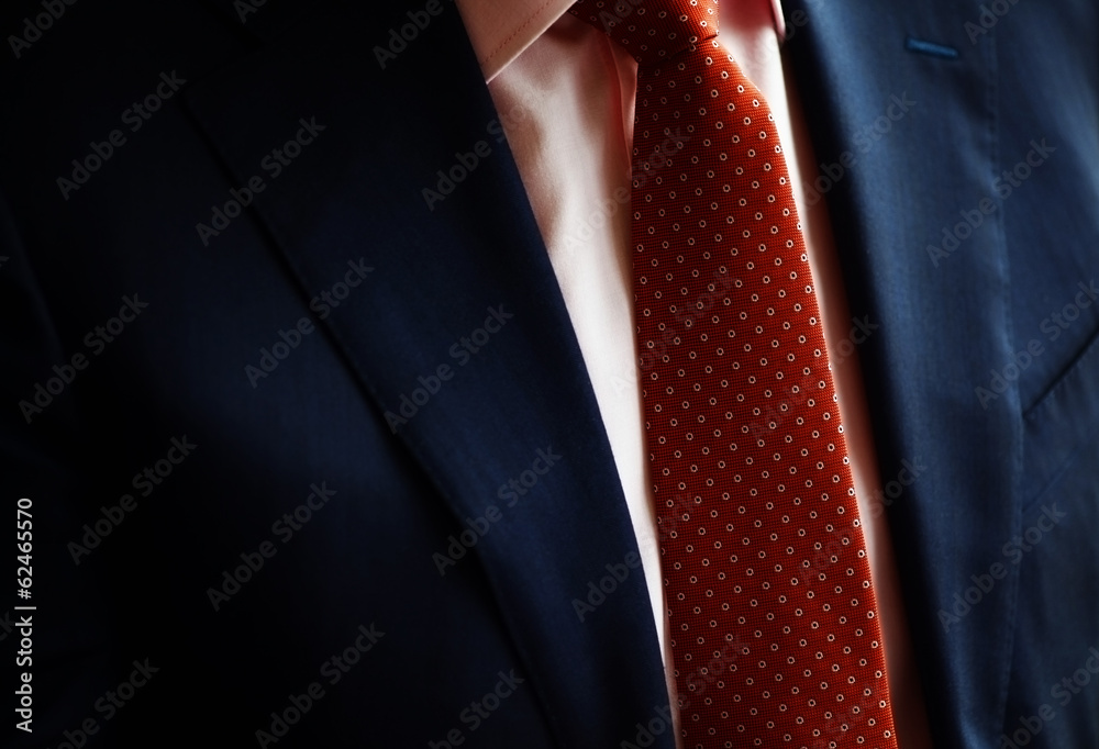 Suit and red tie Stock Photo | Adobe Stock