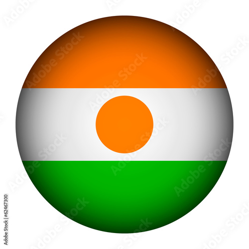 Niger flag button.