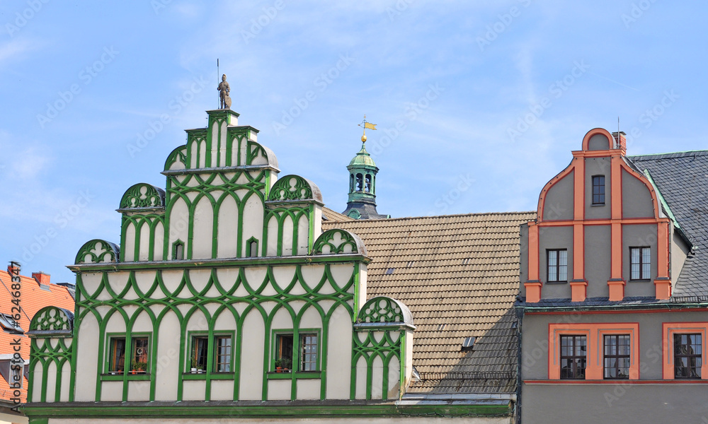 Fototapeta premium Colourful baroque gables in Weimar, Thuringen