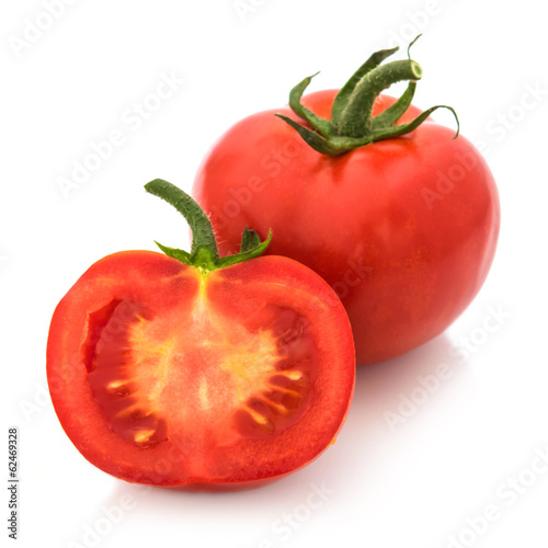 fresh red tomato isolated on white  background.