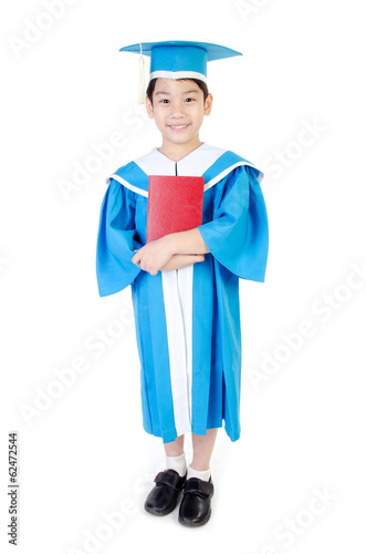 Asian Child with red book