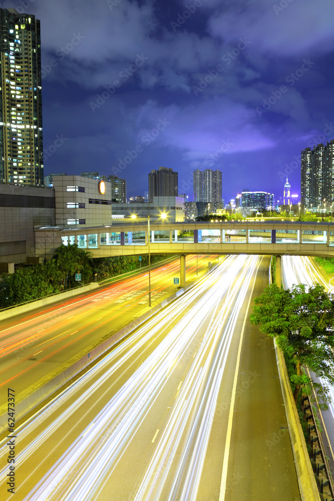 Fototapeta premium Cityscape with highway