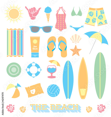 Vector Set: Beach Fun Objects