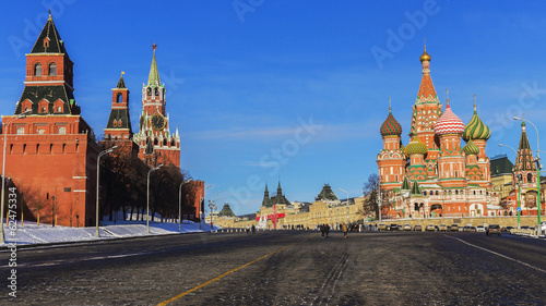 Red Square (Kremlin and St. Basil's Cathedral.) Moscow, Russia © dimbar76