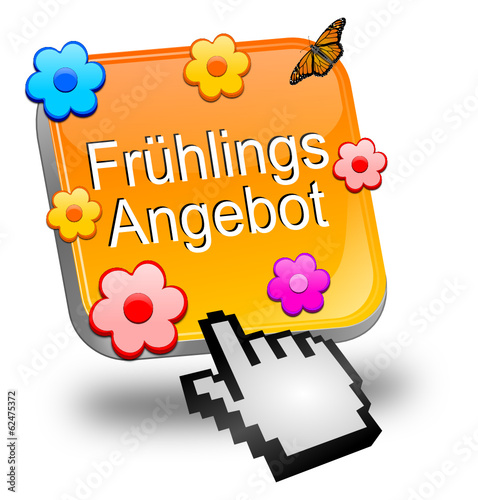 Frühlings Angebot Button mit Cursor
