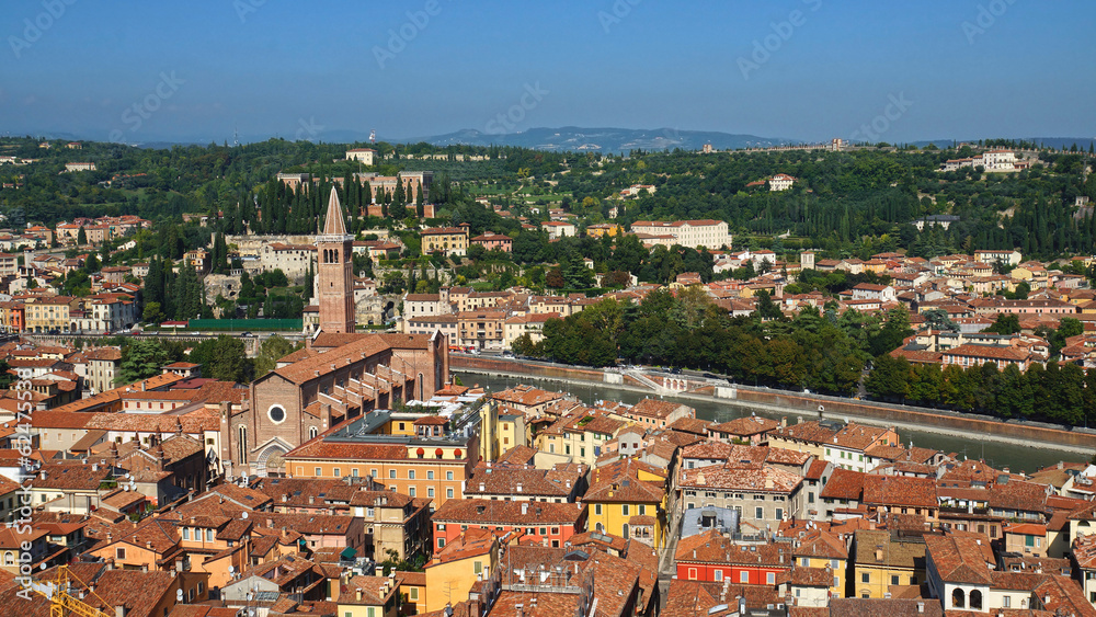 panorama of Verona, Italy, Europe